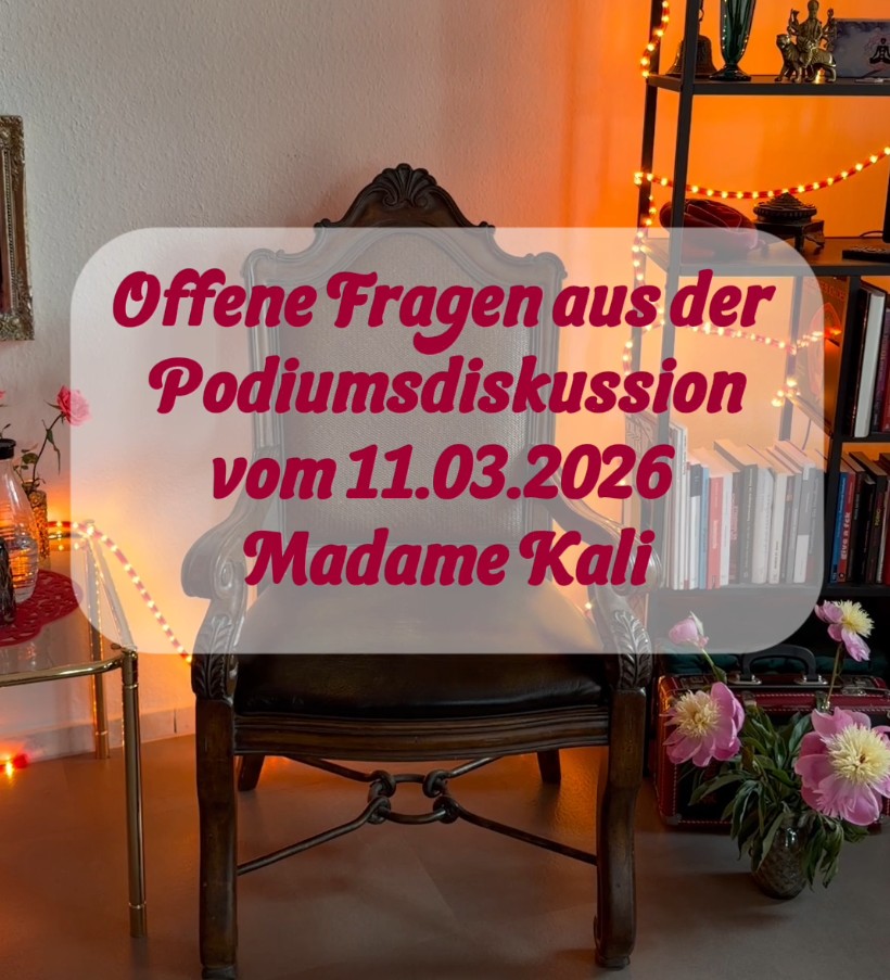 Video: Fragen aus der Podiumsdiskussion an Madame Kali